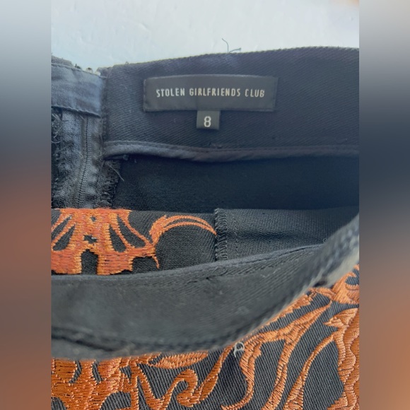 STOLEN EMBROIDERED DENIM SKIRT (FINAL SALE) - Picture 5 of 5